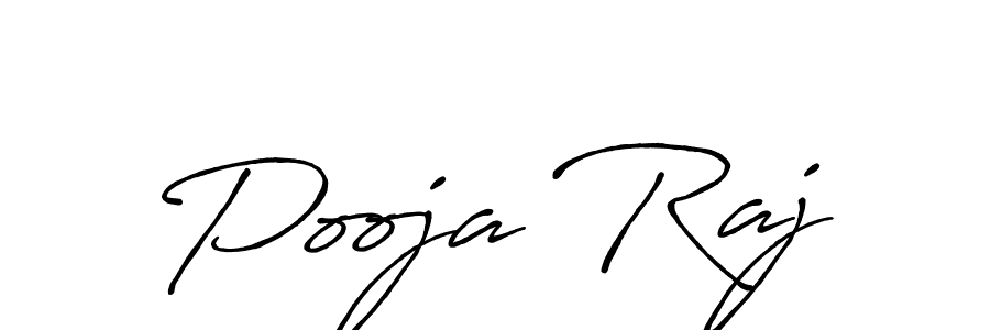 Pooja Raj stylish signature style. Best Handwritten Sign (Antro_Vectra_Bolder) for my name. Handwritten Signature Collection Ideas for my name Pooja Raj. Pooja Raj signature style 7 images and pictures png