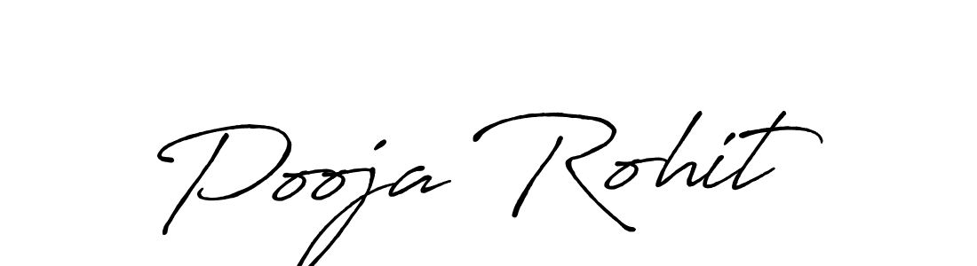 Also we have Pooja Rohit name is the best signature style. Create professional handwritten signature collection using Antro_Vectra_Bolder autograph style. Pooja Rohit signature style 7 images and pictures png