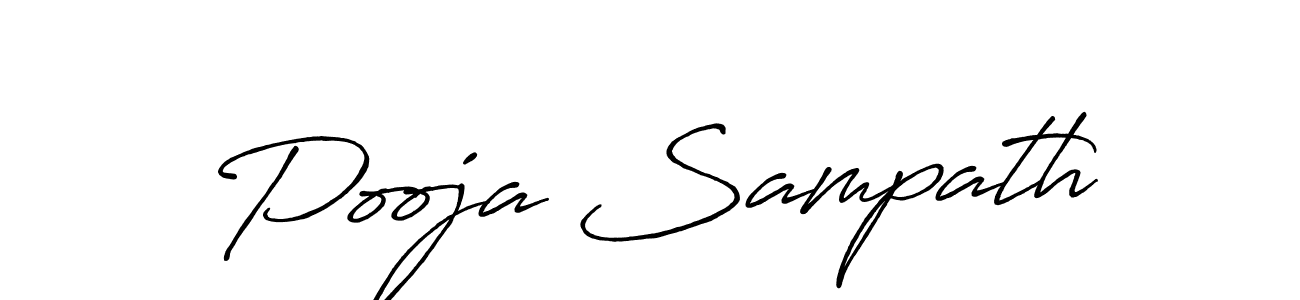 How to make Pooja Sampath name signature. Use Antro_Vectra_Bolder style for creating short signs online. This is the latest handwritten sign. Pooja Sampath signature style 7 images and pictures png