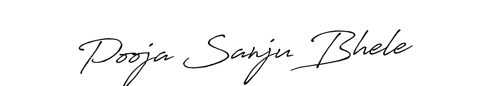 Use a signature maker to create a handwritten signature online. With this signature software, you can design (Antro_Vectra_Bolder) your own signature for name Pooja Sanju Bhele. Pooja Sanju Bhele signature style 7 images and pictures png