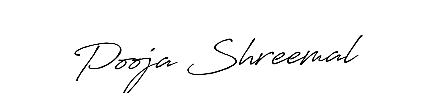 You should practise on your own different ways (Antro_Vectra_Bolder) to write your name (Pooja Shreemal) in signature. don't let someone else do it for you. Pooja Shreemal signature style 7 images and pictures png