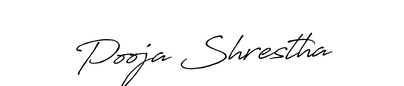 Use a signature maker to create a handwritten signature online. With this signature software, you can design (Antro_Vectra_Bolder) your own signature for name Pooja Shrestha. Pooja Shrestha signature style 7 images and pictures png