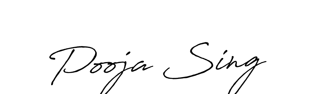 Pooja Sing stylish signature style. Best Handwritten Sign (Antro_Vectra_Bolder) for my name. Handwritten Signature Collection Ideas for my name Pooja Sing. Pooja Sing signature style 7 images and pictures png