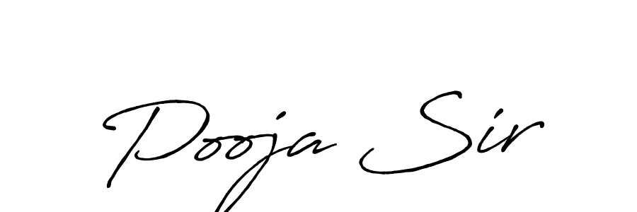 Also we have Pooja Sir name is the best signature style. Create professional handwritten signature collection using Antro_Vectra_Bolder autograph style. Pooja Sir signature style 7 images and pictures png