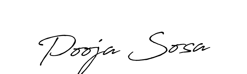 Make a beautiful signature design for name Pooja Sosa. With this signature (Antro_Vectra_Bolder) style, you can create a handwritten signature for free. Pooja Sosa signature style 7 images and pictures png