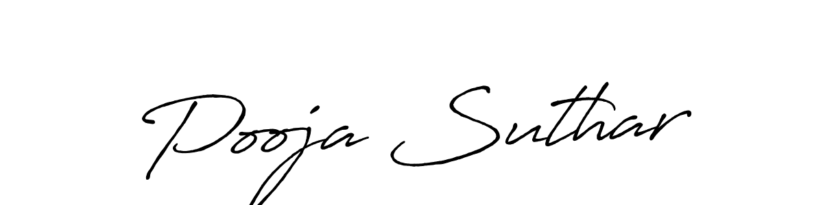 Make a short Pooja Suthar signature style. Manage your documents anywhere anytime using Antro_Vectra_Bolder. Create and add eSignatures, submit forms, share and send files easily. Pooja Suthar signature style 7 images and pictures png