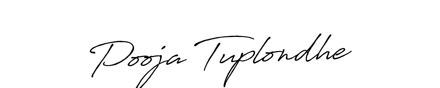 if you are searching for the best signature style for your name Pooja Tuplondhe. so please give up your signature search. here we have designed multiple signature styles  using Antro_Vectra_Bolder. Pooja Tuplondhe signature style 7 images and pictures png