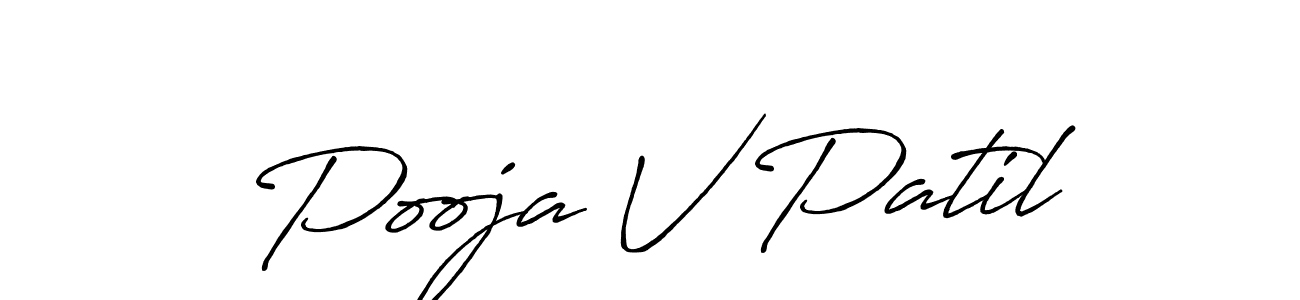 Use a signature maker to create a handwritten signature online. With this signature software, you can design (Antro_Vectra_Bolder) your own signature for name Pooja V Patil. Pooja V Patil signature style 7 images and pictures png