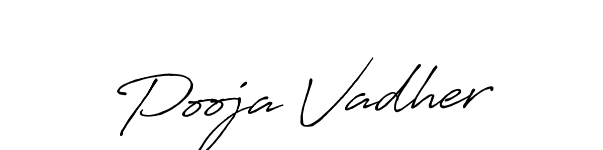 Also You can easily find your signature by using the search form. We will create Pooja Vadher name handwritten signature images for you free of cost using Antro_Vectra_Bolder sign style. Pooja Vadher signature style 7 images and pictures png