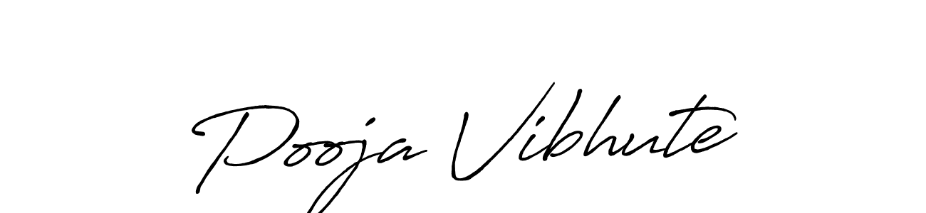 Create a beautiful signature design for name Pooja Vibhute. With this signature (Antro_Vectra_Bolder) fonts, you can make a handwritten signature for free. Pooja Vibhute signature style 7 images and pictures png