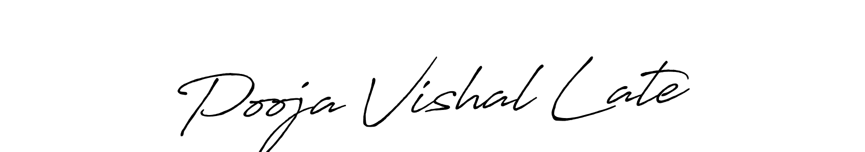 Also we have Pooja Vishal Late name is the best signature style. Create professional handwritten signature collection using Antro_Vectra_Bolder autograph style. Pooja Vishal Late signature style 7 images and pictures png