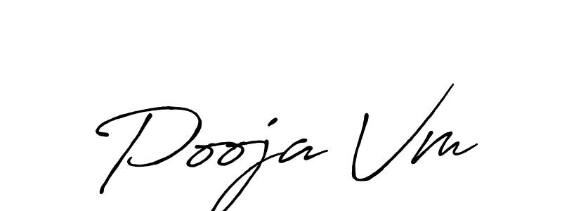 Also we have Pooja Vm name is the best signature style. Create professional handwritten signature collection using Antro_Vectra_Bolder autograph style. Pooja Vm signature style 7 images and pictures png