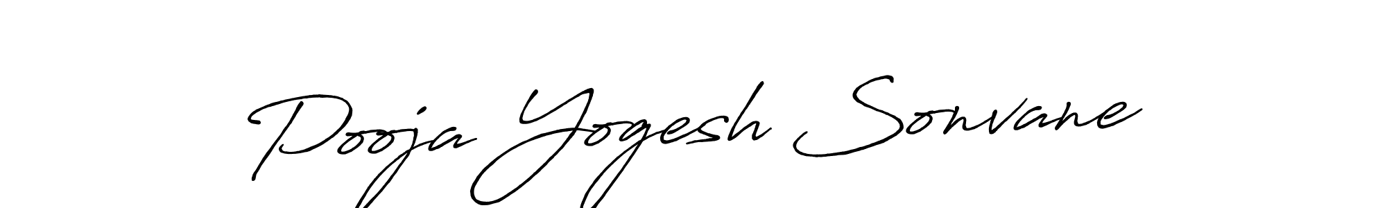 Design your own signature with our free online signature maker. With this signature software, you can create a handwritten (Antro_Vectra_Bolder) signature for name Pooja Yogesh Sonvane. Pooja Yogesh Sonvane signature style 7 images and pictures png