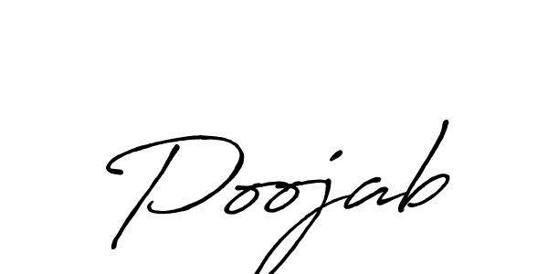 Similarly Antro_Vectra_Bolder is the best handwritten signature design. Signature creator online .You can use it as an online autograph creator for name Poojab. Poojab signature style 7 images and pictures png