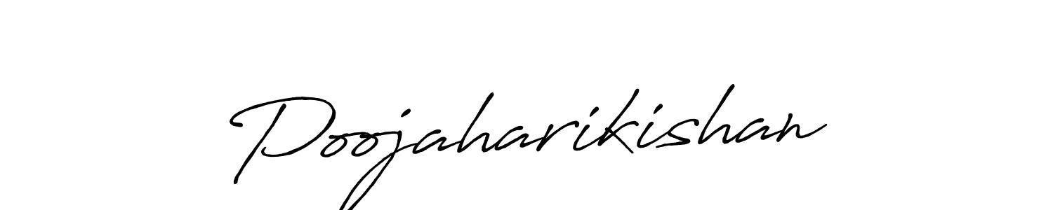 You should practise on your own different ways (Antro_Vectra_Bolder) to write your name (Poojaharikishan) in signature. don't let someone else do it for you. Poojaharikishan signature style 7 images and pictures png