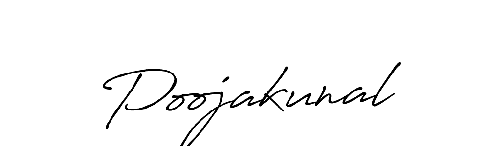 Create a beautiful signature design for name Poojakunal. With this signature (Antro_Vectra_Bolder) fonts, you can make a handwritten signature for free. Poojakunal signature style 7 images and pictures png