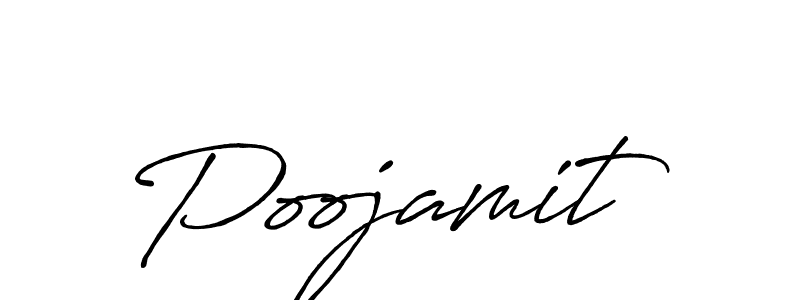 Design your own signature with our free online signature maker. With this signature software, you can create a handwritten (Antro_Vectra_Bolder) signature for name Poojamit. Poojamit signature style 7 images and pictures png