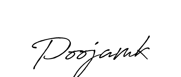 Poojamk stylish signature style. Best Handwritten Sign (Antro_Vectra_Bolder) for my name. Handwritten Signature Collection Ideas for my name Poojamk. Poojamk signature style 7 images and pictures png