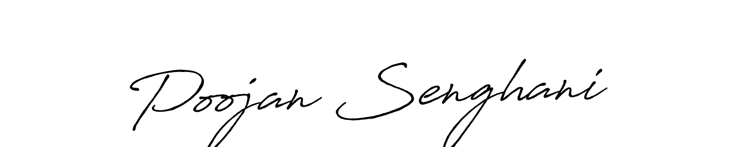 Poojan Senghani stylish signature style. Best Handwritten Sign (Antro_Vectra_Bolder) for my name. Handwritten Signature Collection Ideas for my name Poojan Senghani. Poojan Senghani signature style 7 images and pictures png