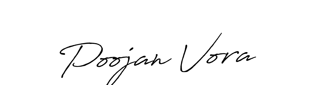 Create a beautiful signature design for name Poojan Vora. With this signature (Antro_Vectra_Bolder) fonts, you can make a handwritten signature for free. Poojan Vora signature style 7 images and pictures png