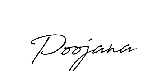 Poojana stylish signature style. Best Handwritten Sign (Antro_Vectra_Bolder) for my name. Handwritten Signature Collection Ideas for my name Poojana. Poojana signature style 7 images and pictures png