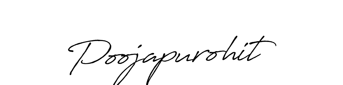 Create a beautiful signature design for name Poojapurohit. With this signature (Antro_Vectra_Bolder) fonts, you can make a handwritten signature for free. Poojapurohit signature style 7 images and pictures png