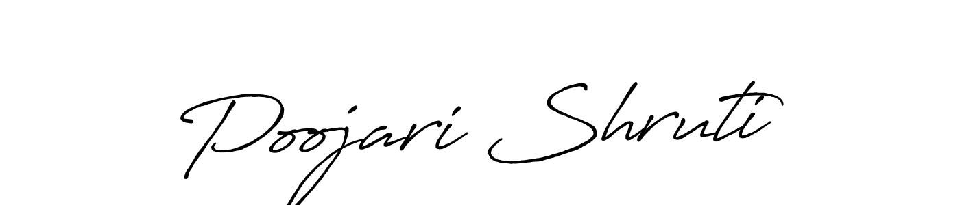 Antro_Vectra_Bolder is a professional signature style that is perfect for those who want to add a touch of class to their signature. It is also a great choice for those who want to make their signature more unique. Get Poojari Shruti name to fancy signature for free. Poojari Shruti signature style 7 images and pictures png