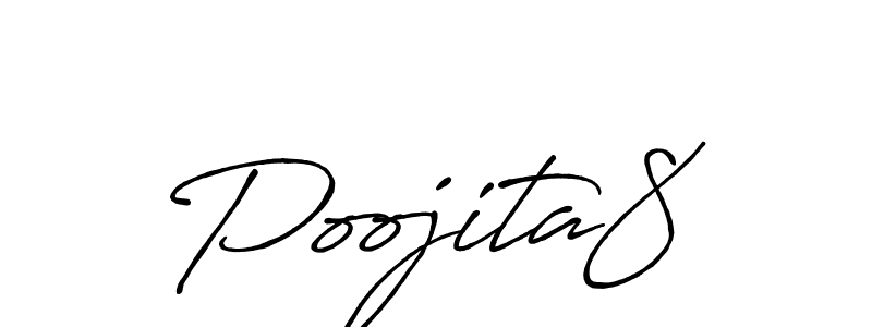 The best way (Antro_Vectra_Bolder) to make a short signature is to pick only two or three words in your name. The name Poojita8 include a total of six letters. For converting this name. Poojita8 signature style 7 images and pictures png