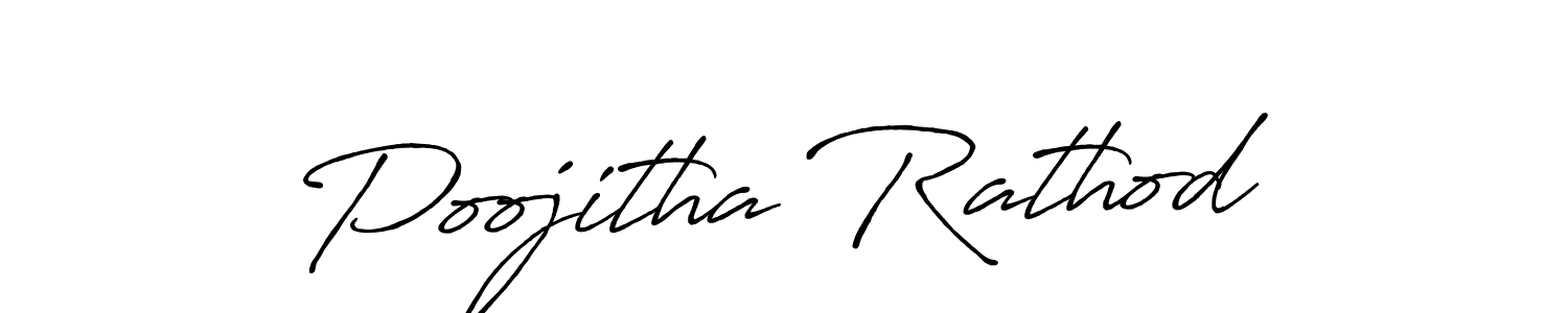 if you are searching for the best signature style for your name Poojitha Rathod. so please give up your signature search. here we have designed multiple signature styles  using Antro_Vectra_Bolder. Poojitha Rathod signature style 7 images and pictures png