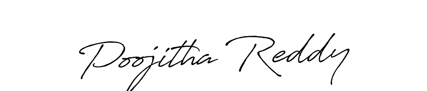 How to Draw Poojitha Reddy signature style? Antro_Vectra_Bolder is a latest design signature styles for name Poojitha Reddy. Poojitha Reddy signature style 7 images and pictures png