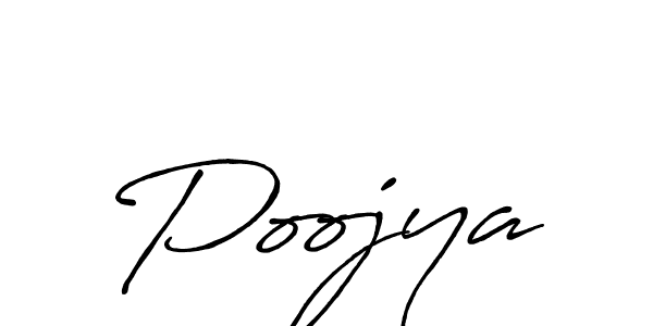 Use a signature maker to create a handwritten signature online. With this signature software, you can design (Antro_Vectra_Bolder) your own signature for name Poojya. Poojya signature style 7 images and pictures png