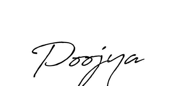 Use a signature maker to create a handwritten signature online. With this signature software, you can design (Antro_Vectra_Bolder) your own signature for name Poojya. Poojya signature style 7 images and pictures png