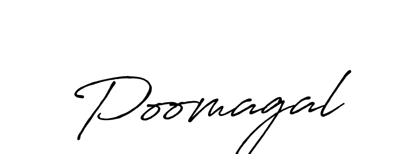 How to make Poomagal signature? Antro_Vectra_Bolder is a professional autograph style. Create handwritten signature for Poomagal name. Poomagal signature style 7 images and pictures png