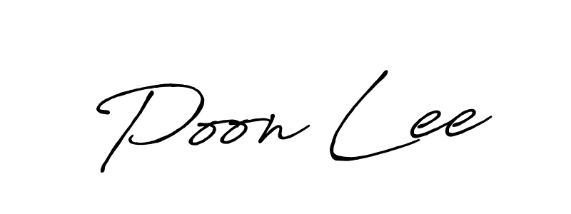 Make a beautiful signature design for name Poon Lee. With this signature (Antro_Vectra_Bolder) style, you can create a handwritten signature for free. Poon Lee signature style 7 images and pictures png