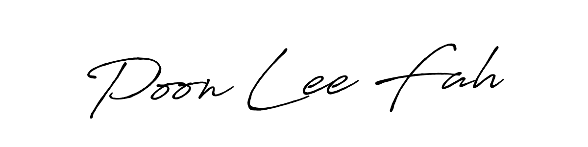 Also we have Poon Lee Fah name is the best signature style. Create professional handwritten signature collection using Antro_Vectra_Bolder autograph style. Poon Lee Fah signature style 7 images and pictures png