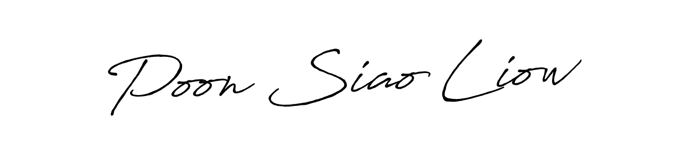 Create a beautiful signature design for name Poon Siao Liow. With this signature (Antro_Vectra_Bolder) fonts, you can make a handwritten signature for free. Poon Siao Liow signature style 7 images and pictures png