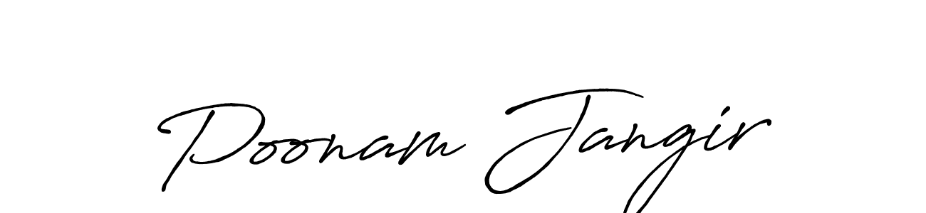 How to make Poonam Jangir signature? Antro_Vectra_Bolder is a professional autograph style. Create handwritten signature for Poonam Jangir name. Poonam Jangir signature style 7 images and pictures png