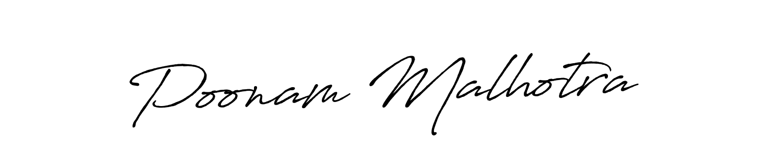 Use a signature maker to create a handwritten signature online. With this signature software, you can design (Antro_Vectra_Bolder) your own signature for name Poonam Malhotra. Poonam Malhotra signature style 7 images and pictures png