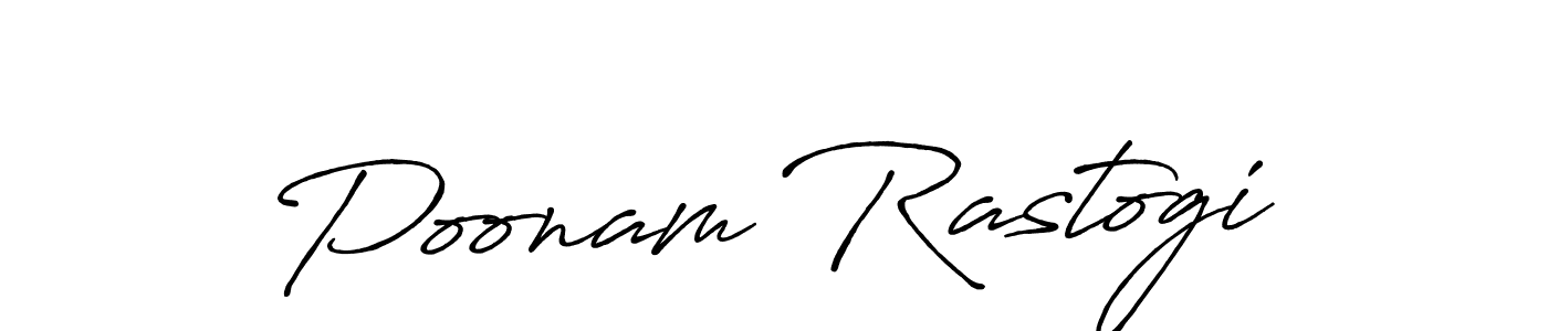 Design your own signature with our free online signature maker. With this signature software, you can create a handwritten (Antro_Vectra_Bolder) signature for name Poonam Rastogi. Poonam Rastogi signature style 7 images and pictures png