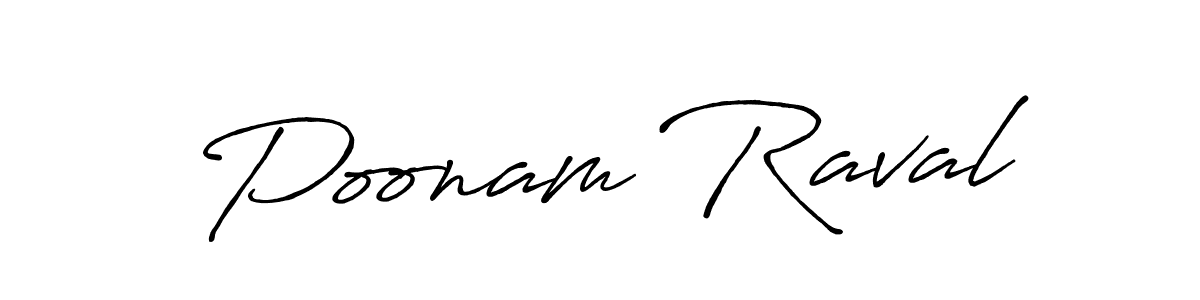 Create a beautiful signature design for name Poonam Raval. With this signature (Antro_Vectra_Bolder) fonts, you can make a handwritten signature for free. Poonam Raval signature style 7 images and pictures png