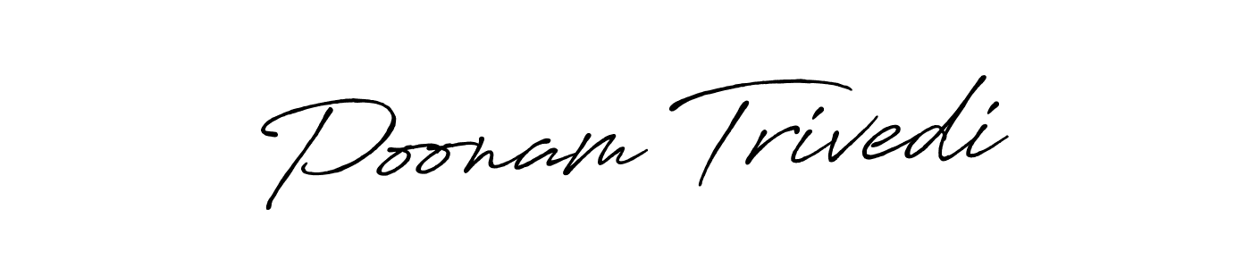 Design your own signature with our free online signature maker. With this signature software, you can create a handwritten (Antro_Vectra_Bolder) signature for name Poonam Trivedi. Poonam Trivedi signature style 7 images and pictures png