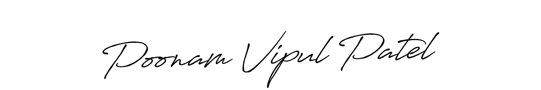 Poonam Vipul Patel stylish signature style. Best Handwritten Sign (Antro_Vectra_Bolder) for my name. Handwritten Signature Collection Ideas for my name Poonam Vipul Patel. Poonam Vipul Patel signature style 7 images and pictures png