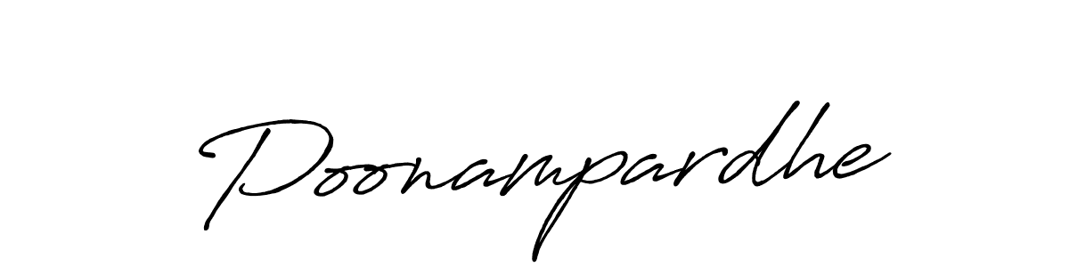 Use a signature maker to create a handwritten signature online. With this signature software, you can design (Antro_Vectra_Bolder) your own signature for name Poonampardhe. Poonampardhe signature style 7 images and pictures png