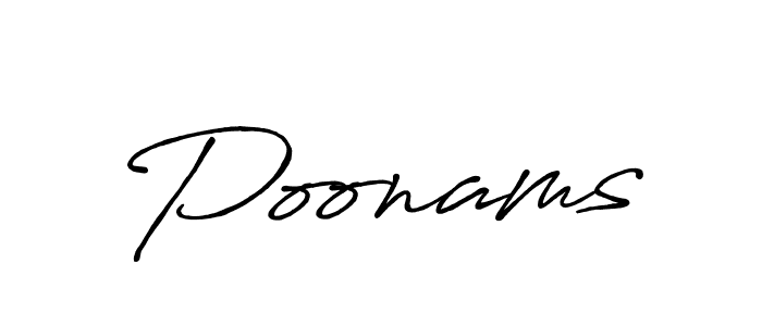 Create a beautiful signature design for name Poonams. With this signature (Antro_Vectra_Bolder) fonts, you can make a handwritten signature for free. Poonams signature style 7 images and pictures png