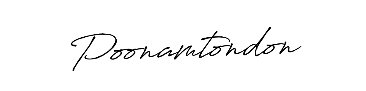 Also we have Poonamtondon name is the best signature style. Create professional handwritten signature collection using Antro_Vectra_Bolder autograph style. Poonamtondon signature style 7 images and pictures png