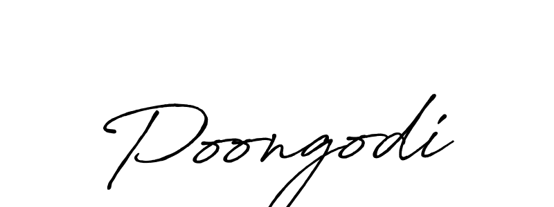 Design your own signature with our free online signature maker. With this signature software, you can create a handwritten (Antro_Vectra_Bolder) signature for name Poongodi. Poongodi signature style 7 images and pictures png