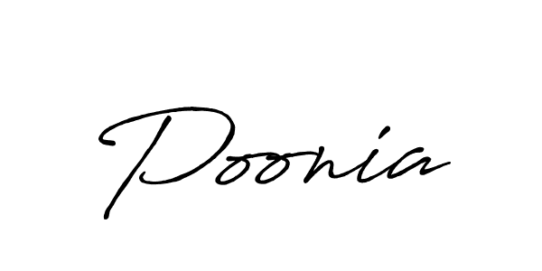 Design your own signature with our free online signature maker. With this signature software, you can create a handwritten (Antro_Vectra_Bolder) signature for name Poonia. Poonia signature style 7 images and pictures png