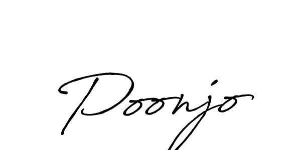 How to make Poonjo name signature. Use Antro_Vectra_Bolder style for creating short signs online. This is the latest handwritten sign. Poonjo signature style 7 images and pictures png