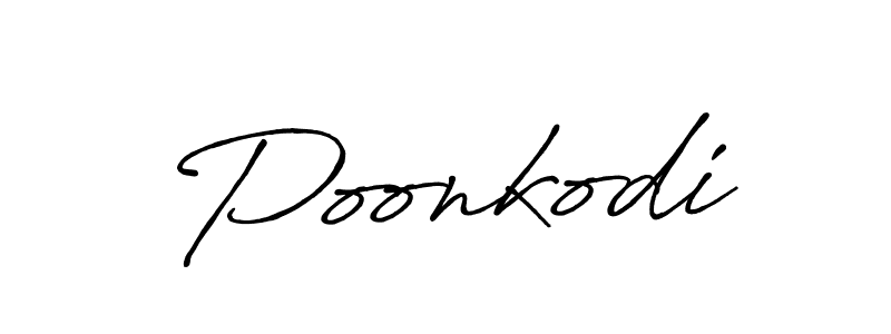 Design your own signature with our free online signature maker. With this signature software, you can create a handwritten (Antro_Vectra_Bolder) signature for name Poonkodi. Poonkodi signature style 7 images and pictures png