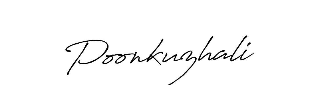 Use a signature maker to create a handwritten signature online. With this signature software, you can design (Antro_Vectra_Bolder) your own signature for name Poonkuzhali. Poonkuzhali signature style 7 images and pictures png